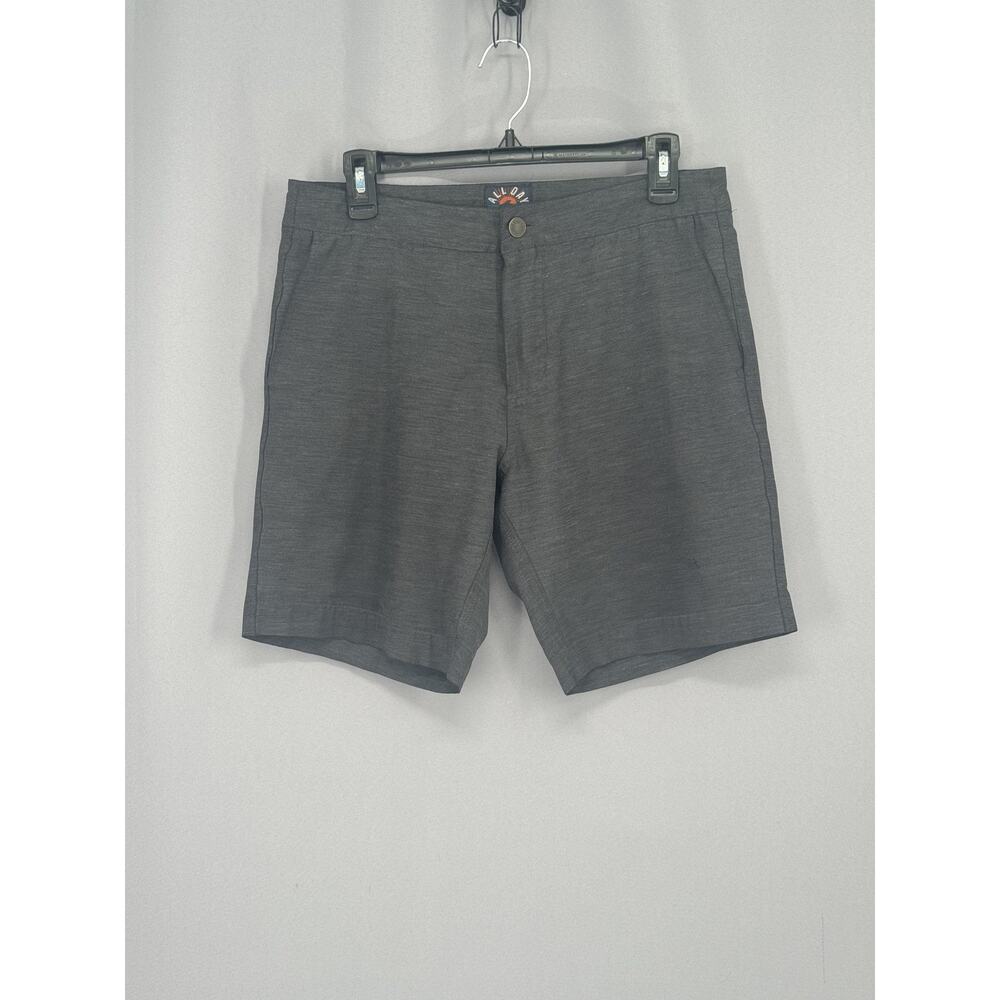 Faherty Shorts Mens 32 Gray All Day Performance Microfiber Chino 8 Inseam Casual